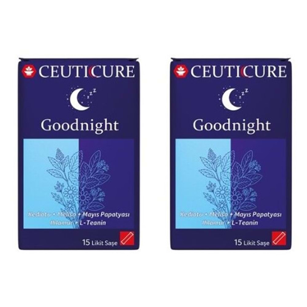 CEUTİCURE GOODNİGHT 15 LİKİT SAŞE 2Lİ SET UYKU İÇİN (YETİŞKİN)