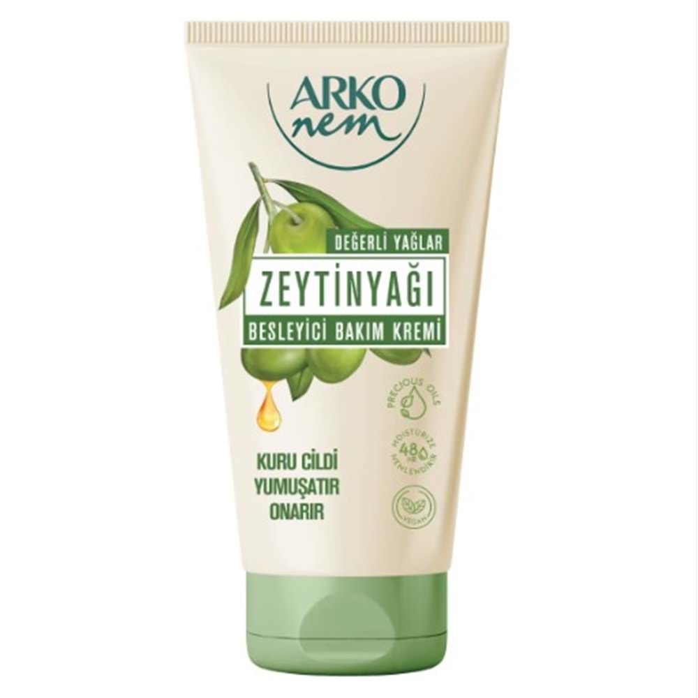 ARKO NEM ZEYTİNYAĞLI KREM YENİ DEĞERLİ YAĞLAR SERİSİ 60 ML