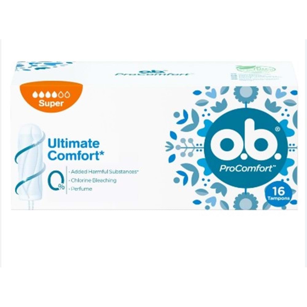 O.B. PROCOMFORT TAMPON SÜPER 16'LI