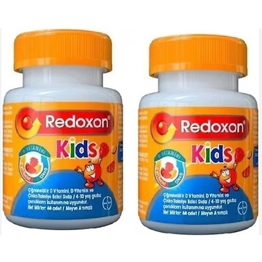 REDOXON KİDS 60 ÇİĞNEME TABLETİ 2'Lİ AVANTAJ PAKET - İKİNCİSİ %70 İNDİRİMLİ