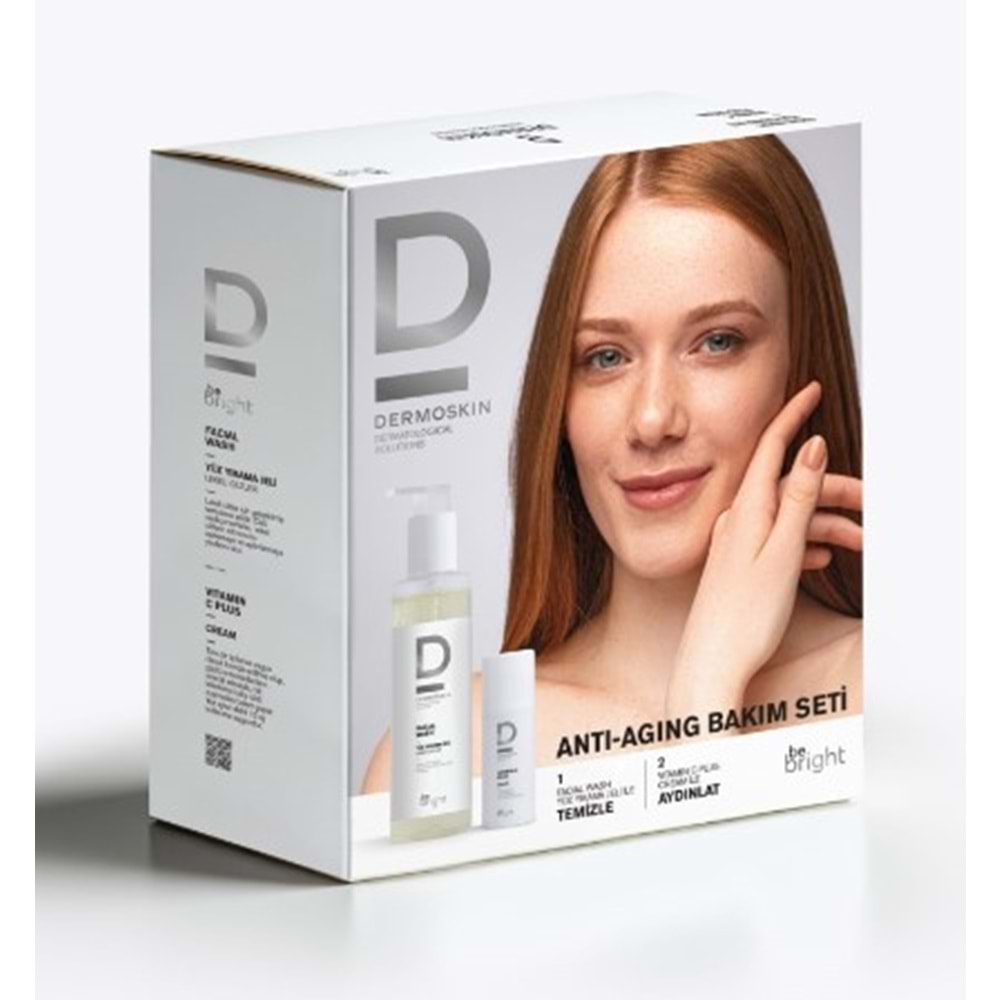 DERMOSKİN BE BRIGHT VİTAMIN C PLUS KREM + BE BRIGHT YÜZ YIKAMA JELİ 20