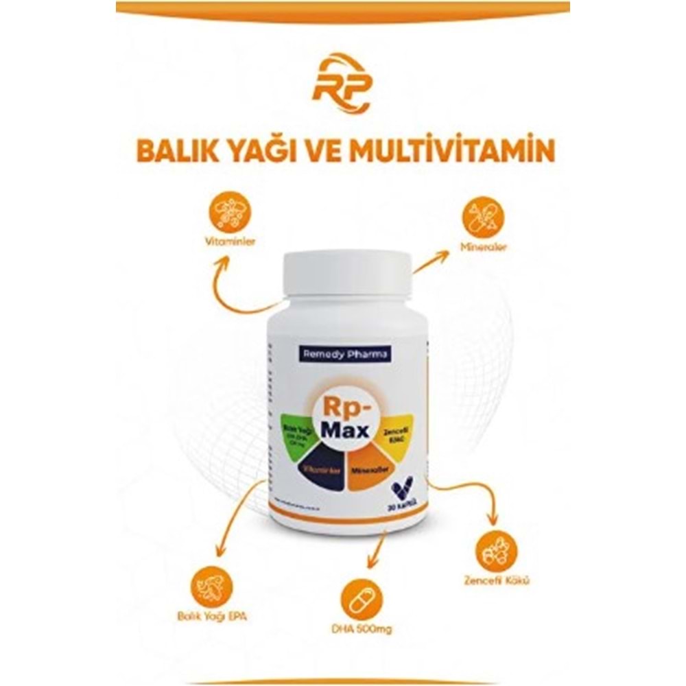 RP MAX MULTİVİTAMİN MİNERALLER VE OMEGA 3 30 KAPSÜL
