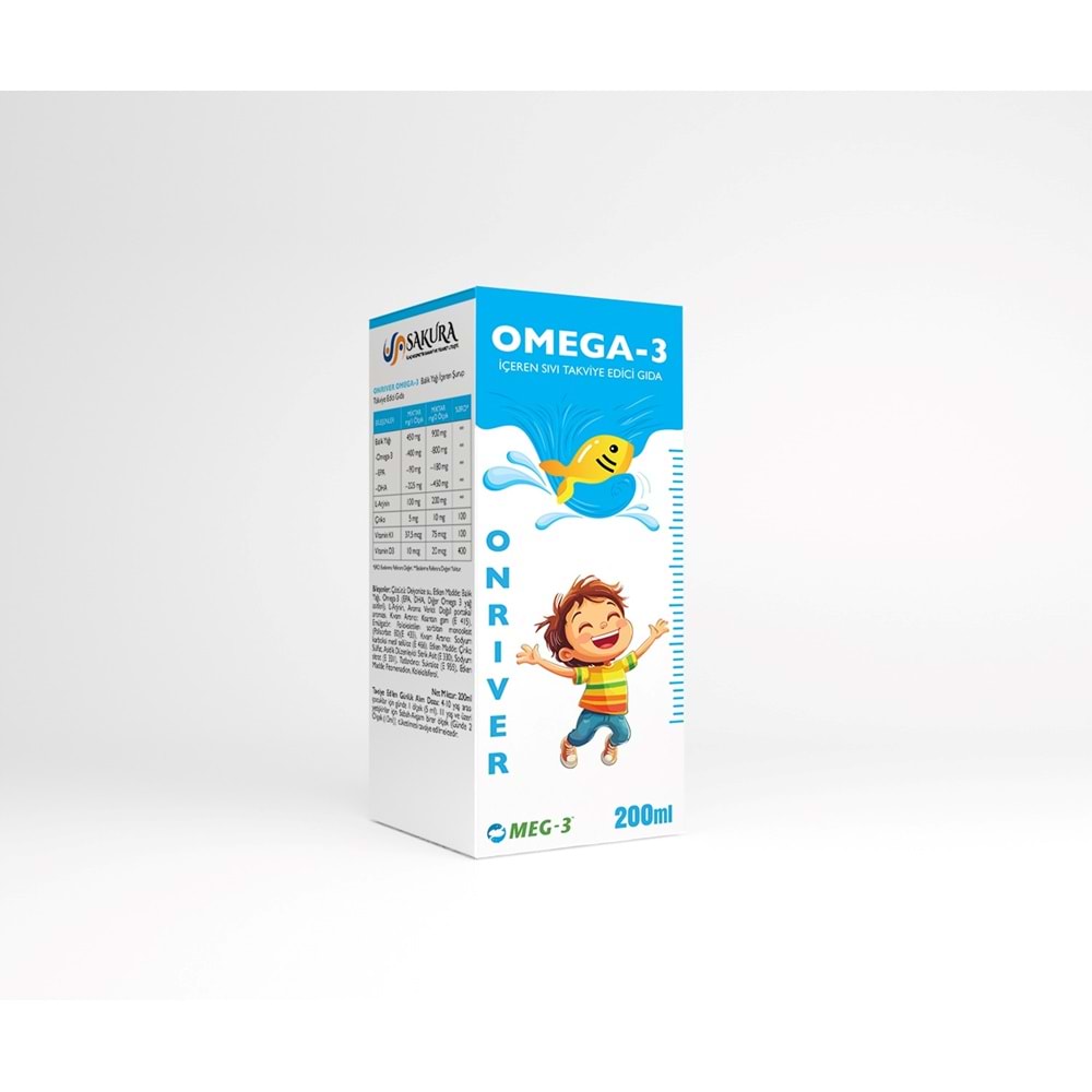 ONRİVER OMEGA-3 BALIK YAĞI ŞURUP 200 ML