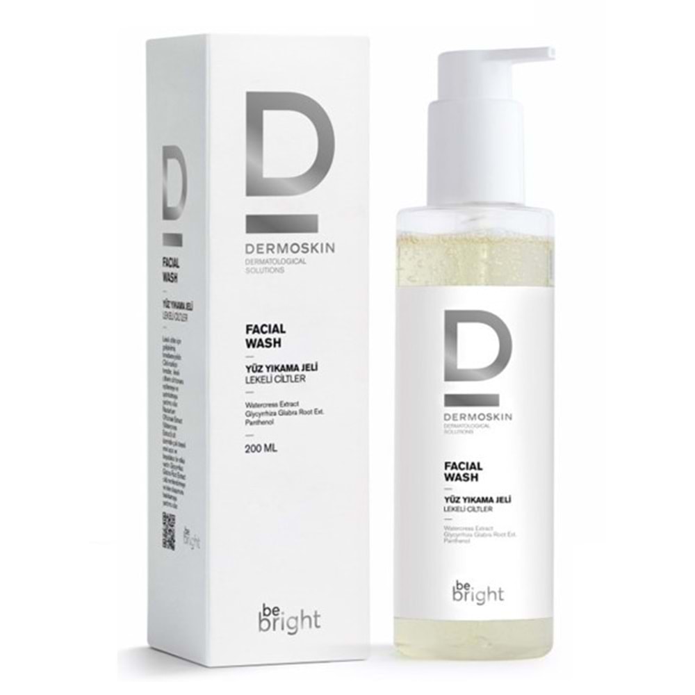DERMOSKİN BE BRİGHT YÜZ YIKAMA JELİ 200 ML ( LEKELİ CİLTLER İÇİN )