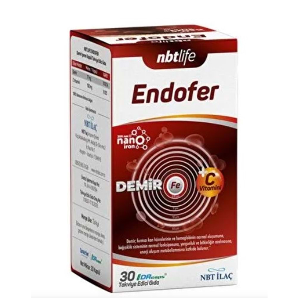 NBT LİFE ENDOFER TAKVİYE EDİCİ GIDA 30 KAPSÜL