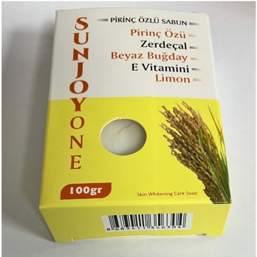 SUNJOY SABUN PİRİNÇ ÖZLÜ 100 GR