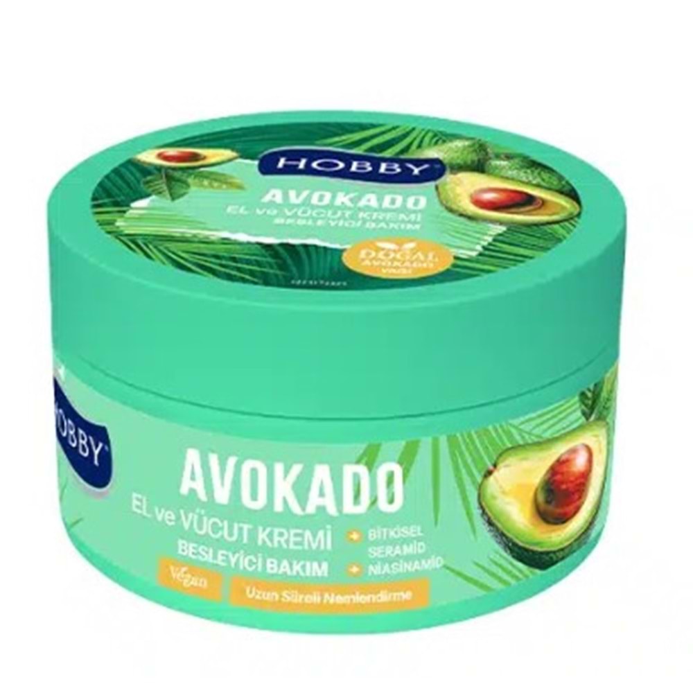 HOBBY AVAKADO EL VE VÜCUT BESLEYİCİ BAKIM KREMİ 250 ML