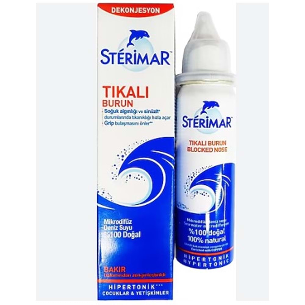 STERİMAR BURUN SPREYİ BLOCKED NOSE HİPERTONİK 50 ML
