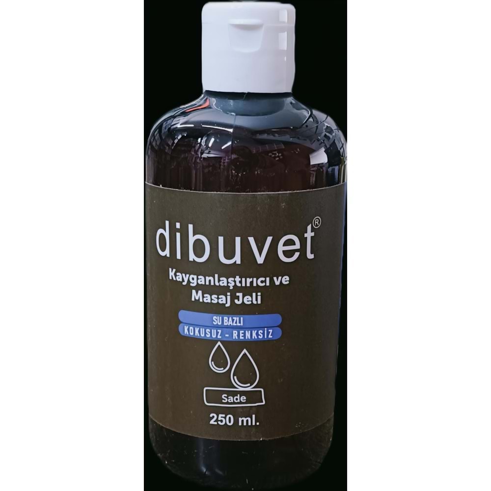 DİBUVET SADE SU BAZLI KAYGANLAŞTIRICI JEL 250 ML KOKUSUZ