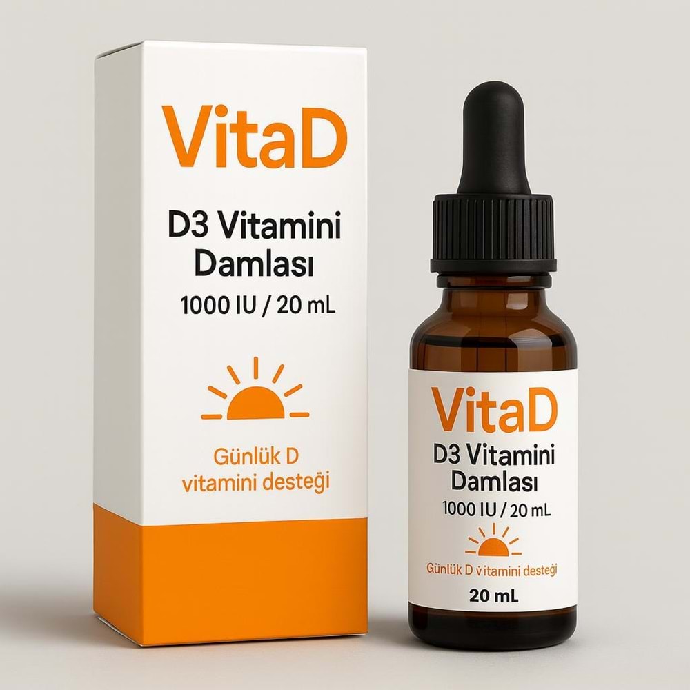 VİTA D3 VİTAMİNİ DAMLASI 1000 IU 20 ML