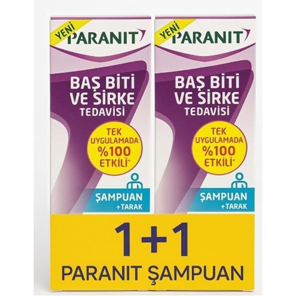 PARANİT BİT ŞAMPUANI 100 ML 2 Lİ PAKET ÇELİK TARAKLI