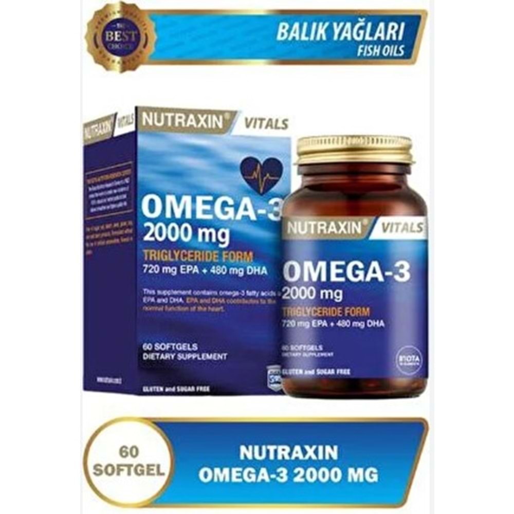 NUTRAXİN OMEGA-3 2000 MG 60 KAPSÜL