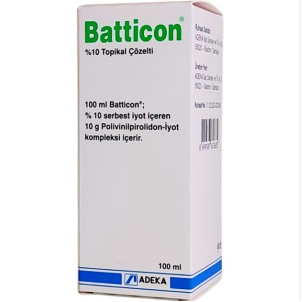 BATTİCON ANTISEPTİK SOLÜSYON 100 ML ( BATİKON )