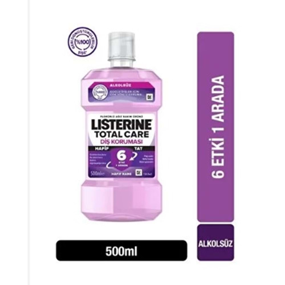 LİSTERİNE TOTAL CARE HAFİF TAT ( DİŞ KORUMASI ) 500 ML