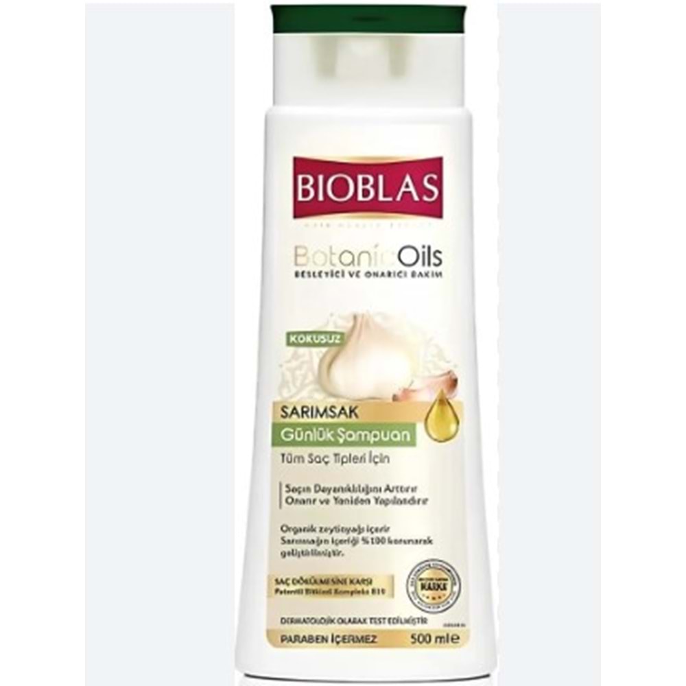 BİOBLAS BOTANİC OİLS SARIMSAKLI ŞAMPUAN 500 ML