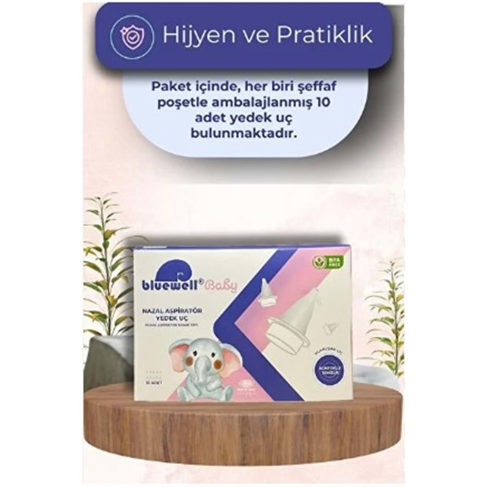 BLUEWELL BABY NAZAL ASPİRATÖR YEDEK UÇ 10 LU