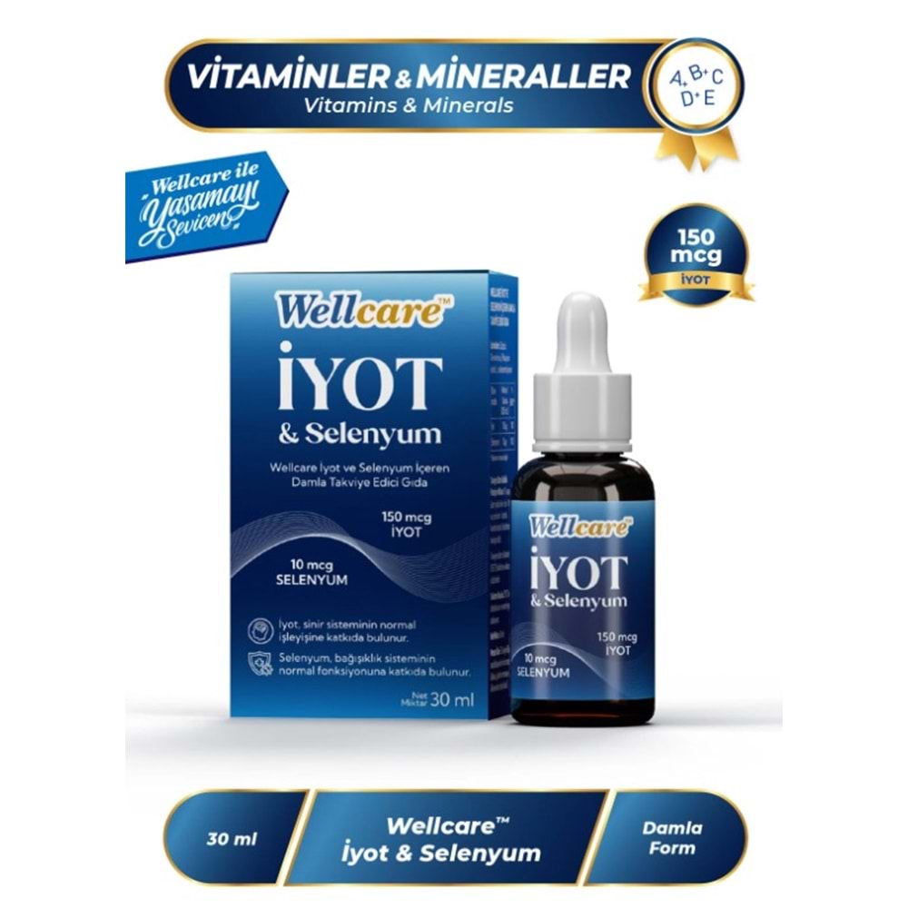 WELLCARE İYOT SELENYUM ORAL DAMLA 30 ML