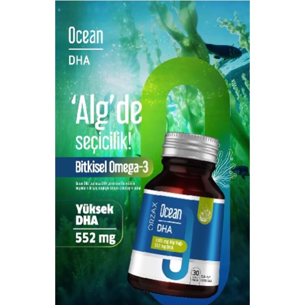 OCEAN DHA ALG YAĞI 1301 MG DHA 552 MG 30 KAPSÜL