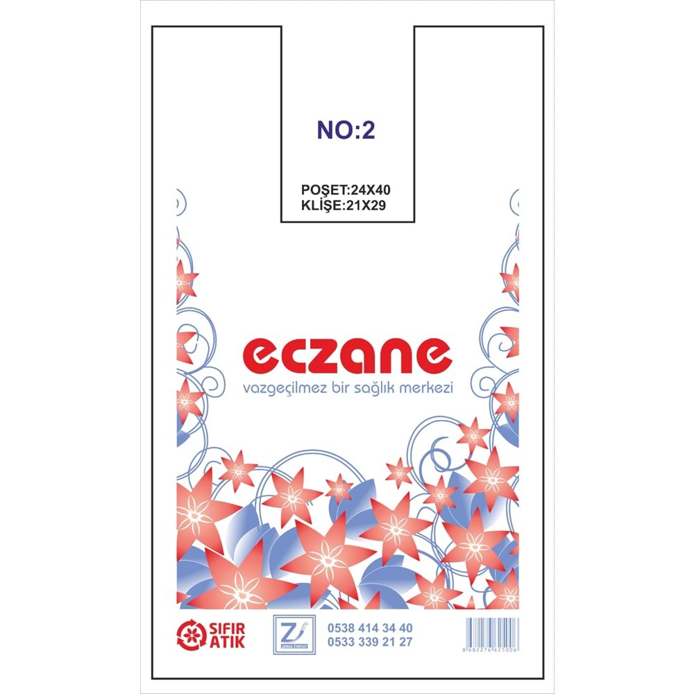 ECZANE POŞETİ ATLET NO: 2 24*40 10 KĞ LIK
