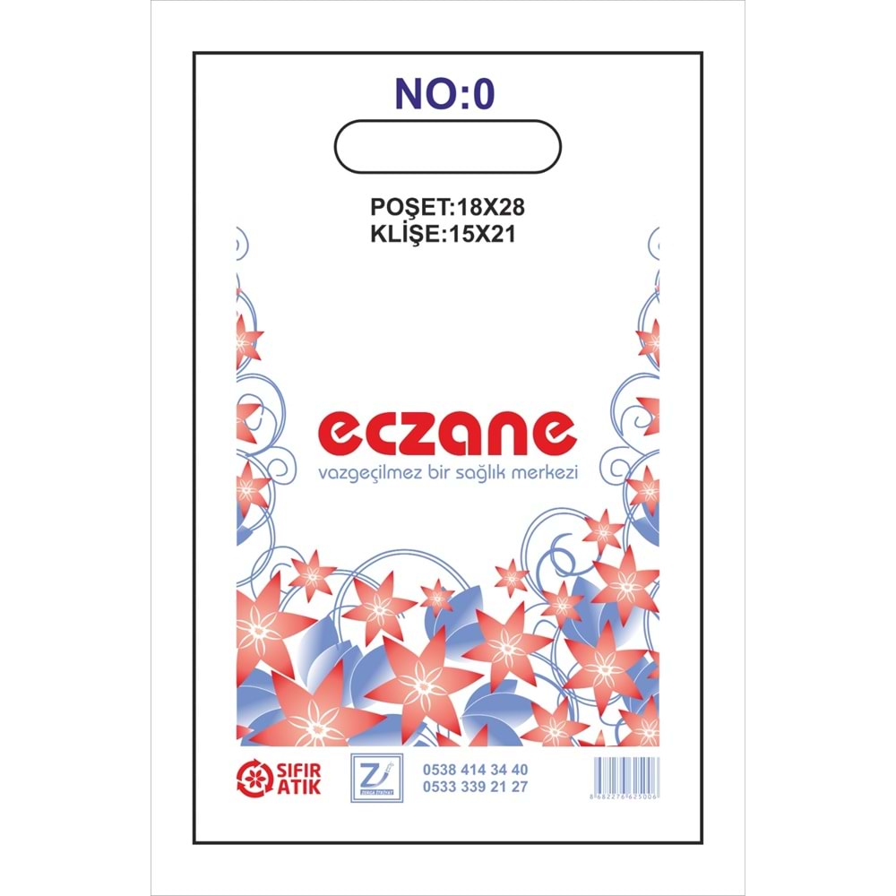 ECZANE POŞETİ ÇANTA NO: 0 18*28 10 KĞ LIK