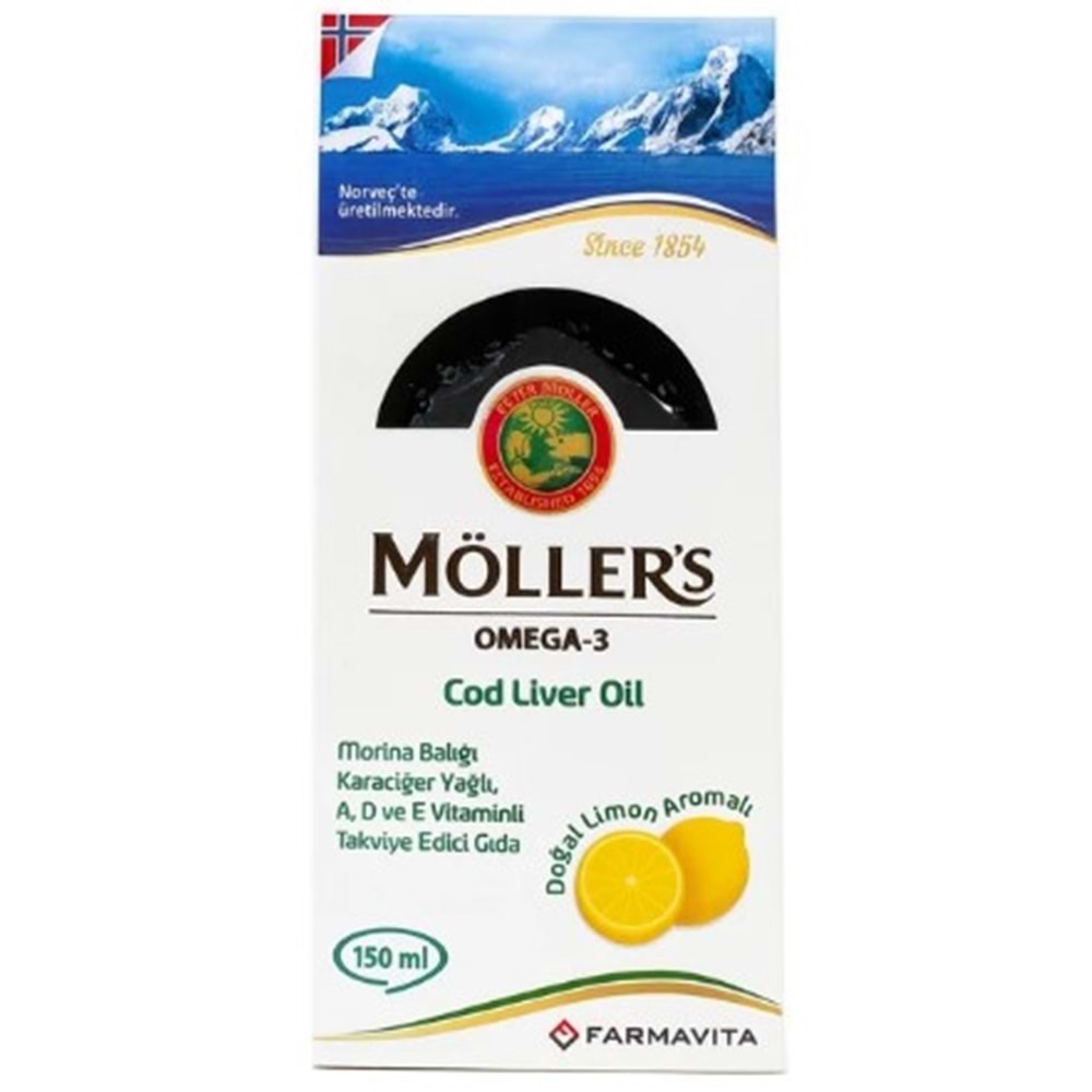 MÖLLER'S OMEGA-3 BALIK YAĞI ŞURUBU LİMONLU 150 ML