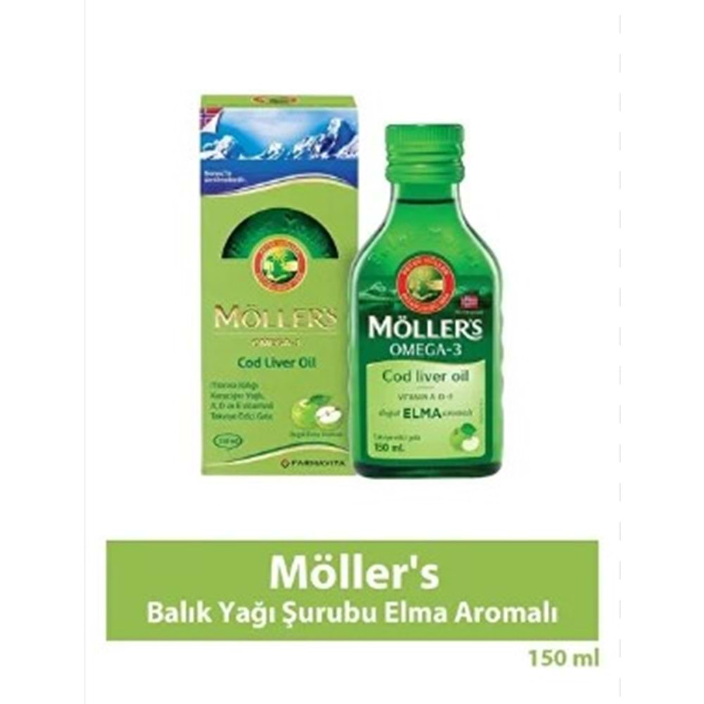 MÖLLER'S BALIK YAĞI ŞURUBU ELMA AROMALI 150 ML