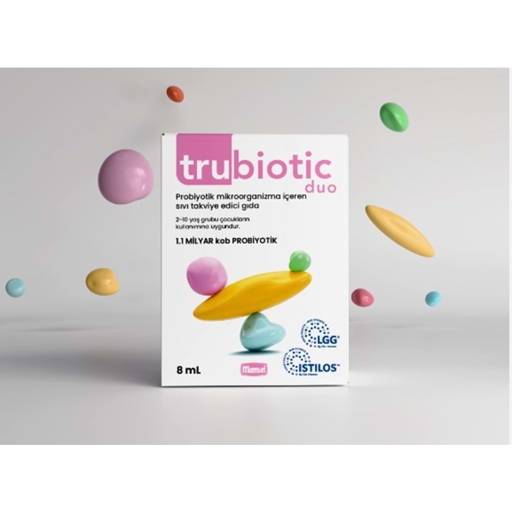 TRUBİOTİC DUO PROBİYOTİK MİKROORGANİZMA İÇEREN DAMLA 8 ML