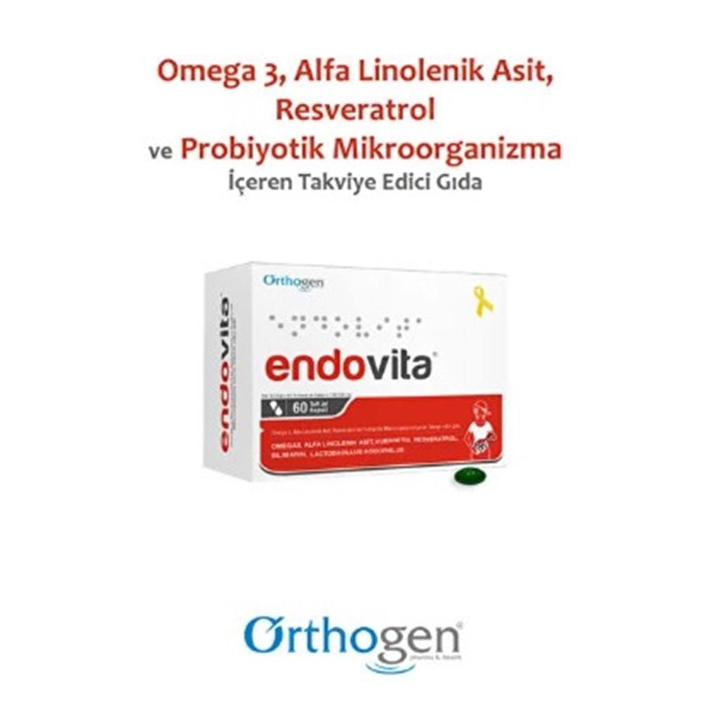 ENDOVİTA OMEGA 3 KUERSETİN RESVERATROL 60 KAPSÜL