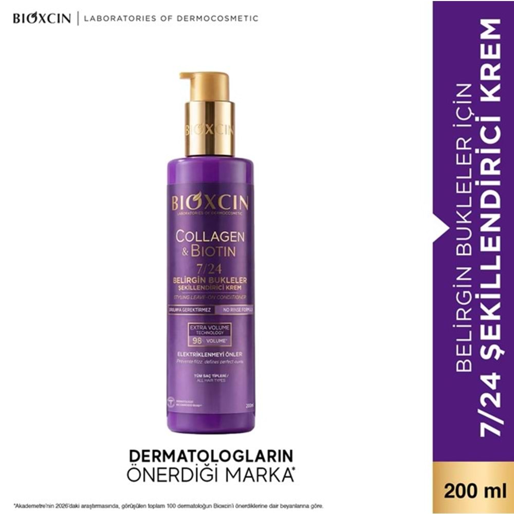 BİOXCIN COLLAGEN & BİOTİN 7/24 ŞEKİLLENDİRİCİ SAÇ KREMİ 200 ML