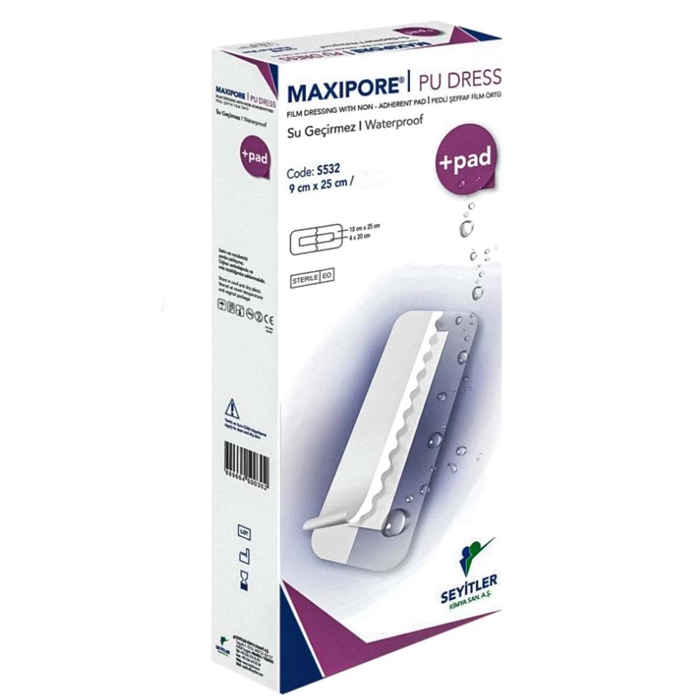 MAXİPORE PU ŞEFFAF SU GEÇİRMEZ YARA ÖRTÜSÜ BANDI 9X25 CM