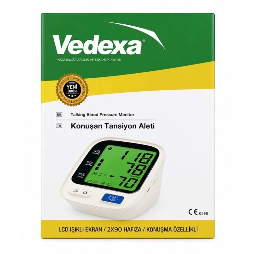 VEDEXA DİJİTAL KOLDAN KONUŞAN TANSİYON ALETİ AXD 808