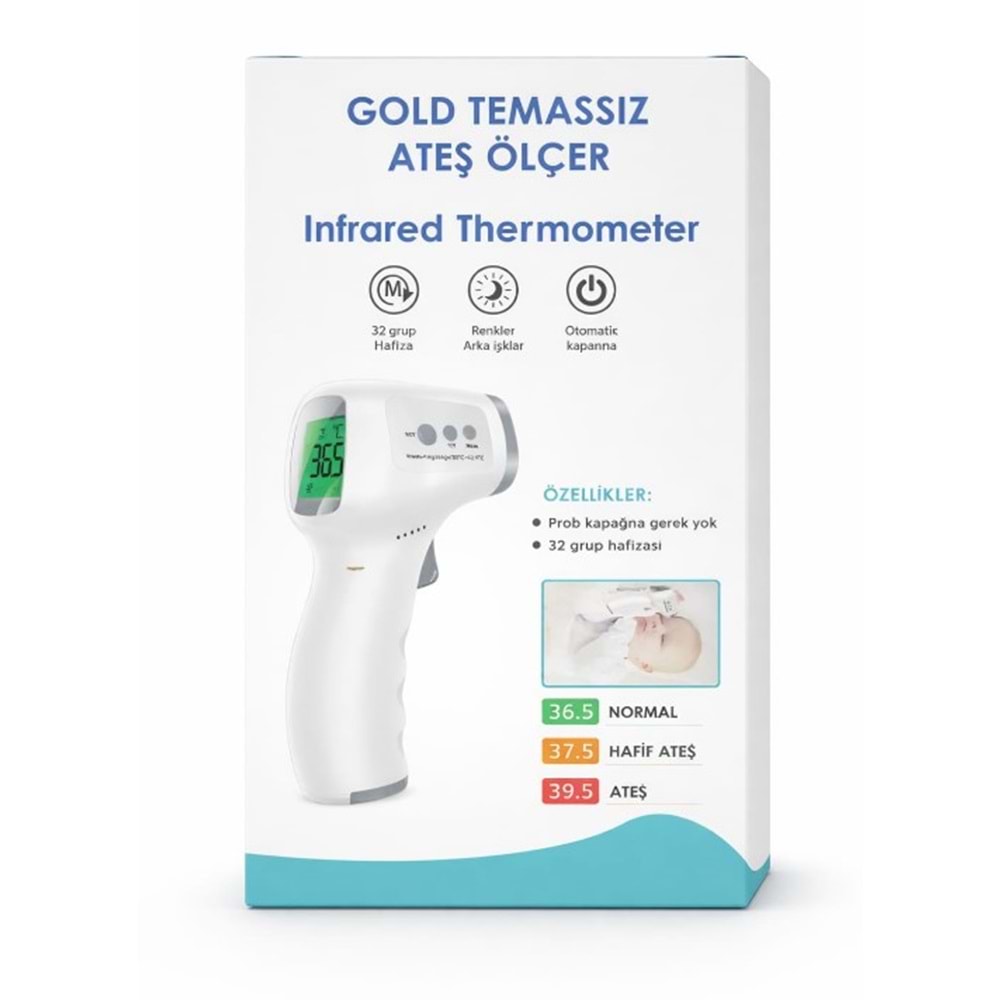 SERFARMA DERECE TEMASSIZ ATEŞ ÖLÇER GOLD AXD-515
