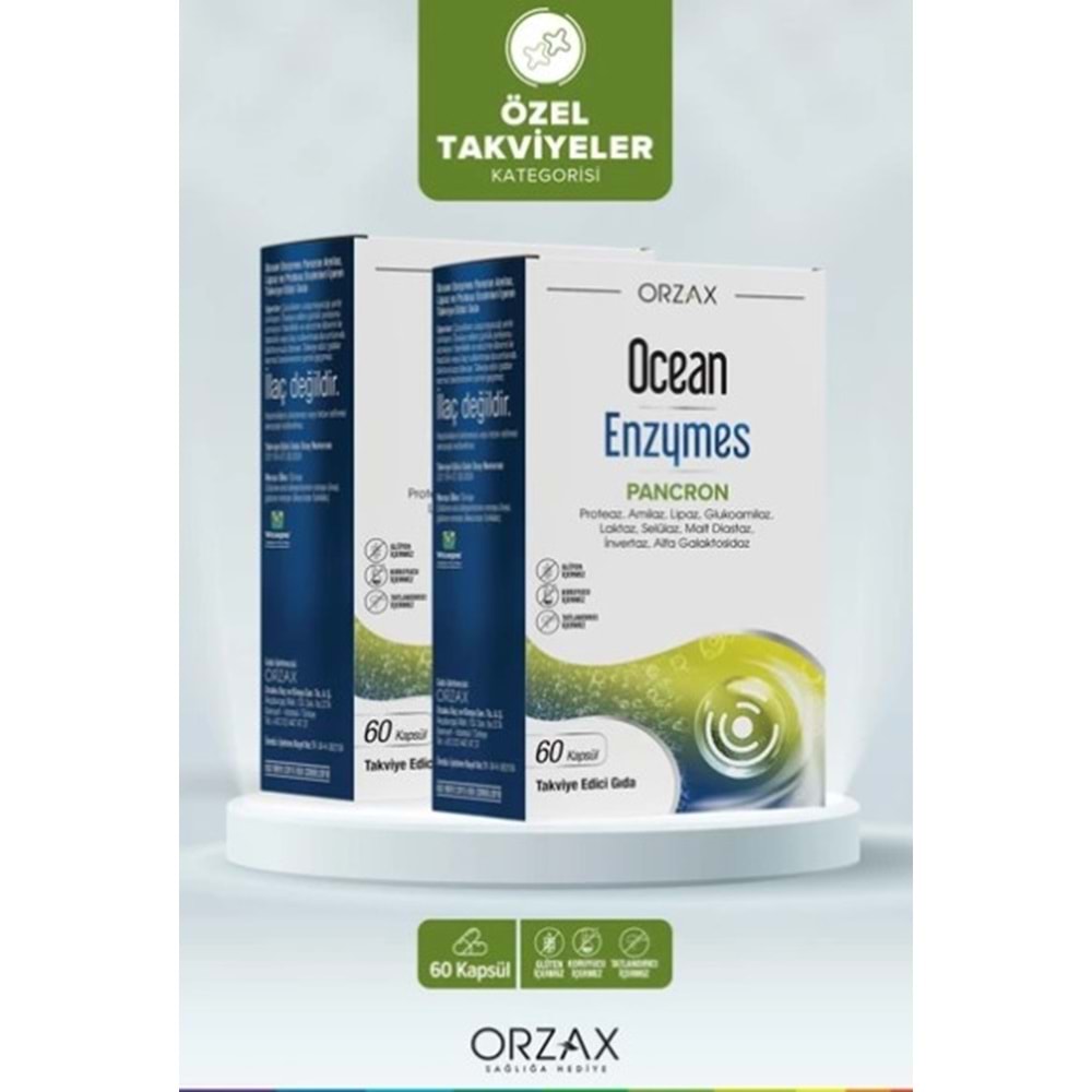 OCEAN ENZYMES PANCRON 60 KAPSÜL