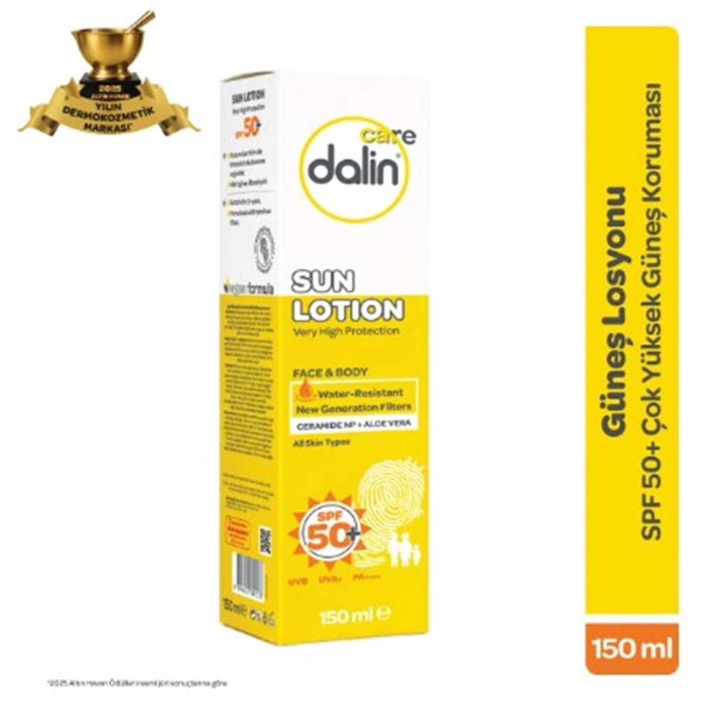 DALİN CARE GÜNEŞ LOSYONU SPF50+ 150 ML