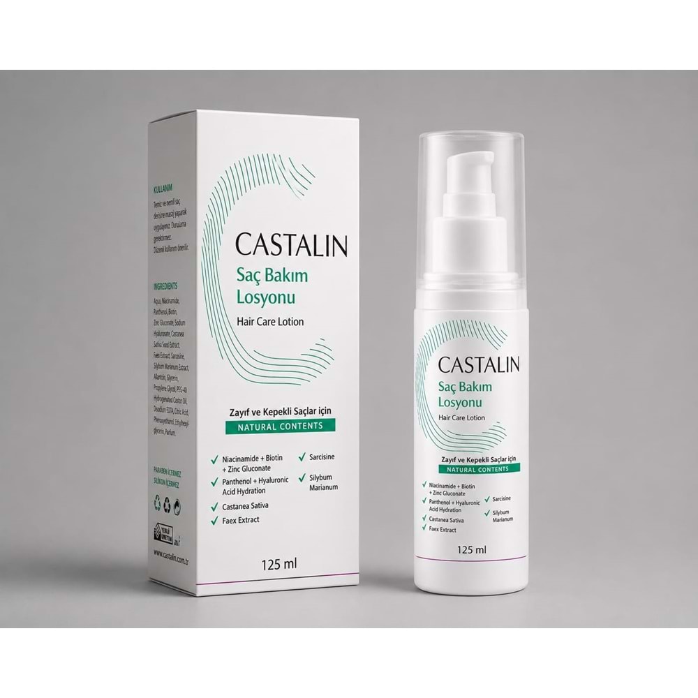 CASTALİN SAÇ BAKIM LOSYONU 125 ML ( ZAYIF VE KEPEKLİ SAÇLAR İÇİN )
