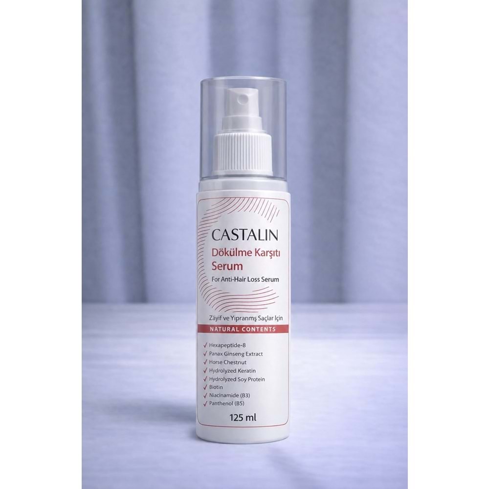 CASTALİN DÖKÜLME KARŞITI SERUM 125 ML ( ZAYIF VE YIPRANMIŞ SAÇLAR İÇİN )