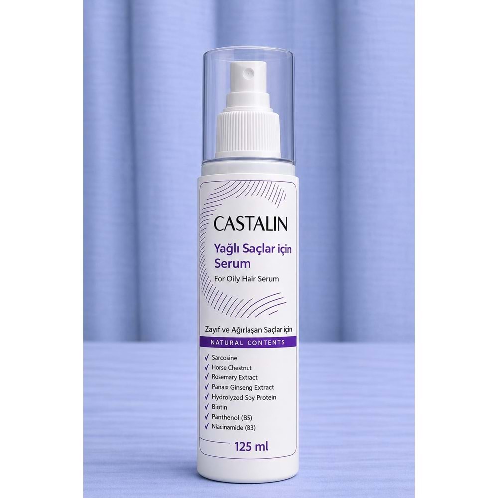 CASTALİN YAĞLI SAÇLAR İÇİN SERUM 125 ML ( ZAYIF VE AĞIRLAŞAN SAÇLAR İÇİN )