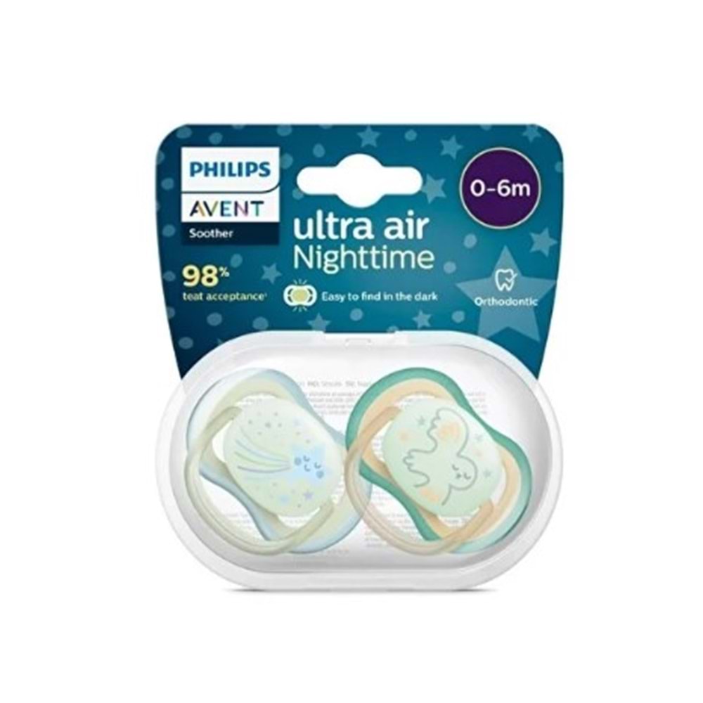 PHİLİPS AVENT ULTRA AİR NİGHTTİME ERKEK 0-6 AY ( KARANLIKTA PARLAYAN EMZİK )