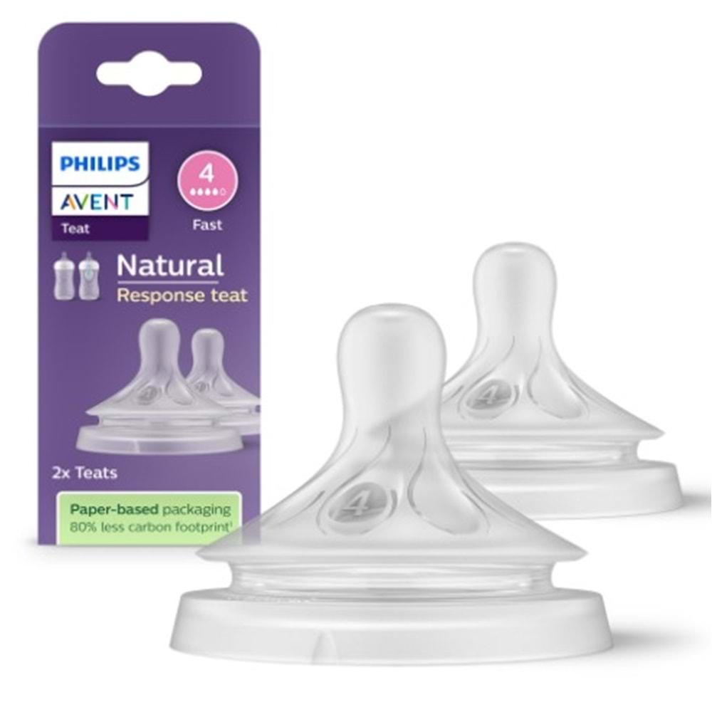 PHİLİPS AVENT NATURAL RESPONSE BİBERON BAŞLIĞI EMZİĞİ 4 NUMARA 3+ AY 2'Lİ
