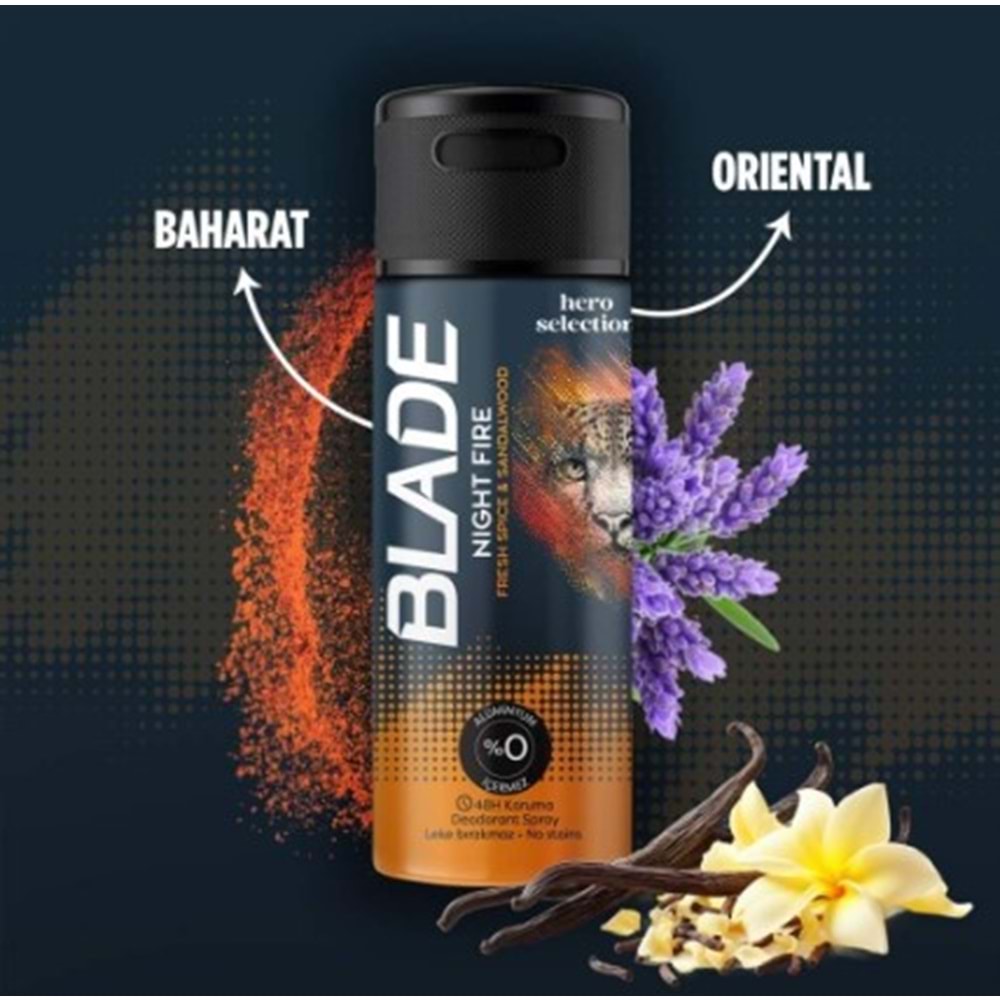 BLADE NİGHT FİRE ERKEK DEODORANTI 150 ML