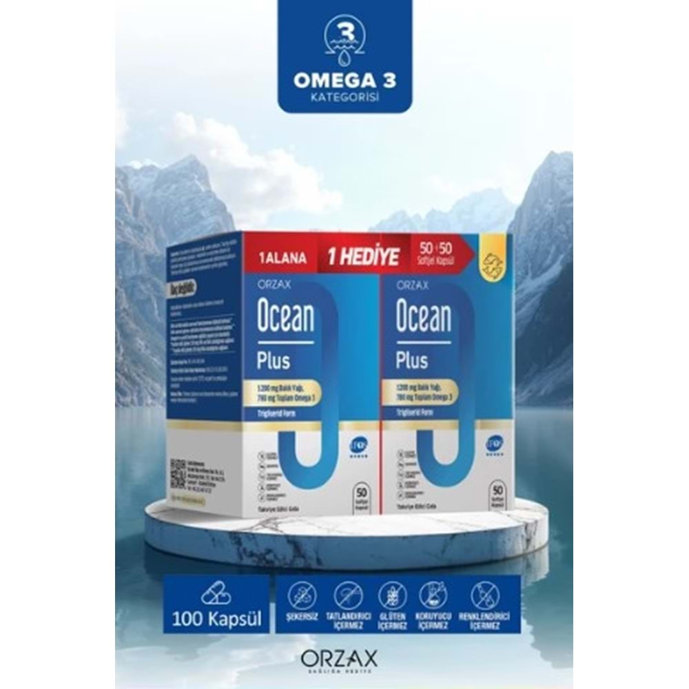 OCEAN PLUS 1200 MG 50+50 SOFTJEL KAPSÜL - 1 ALANA 1 HEDİYE
