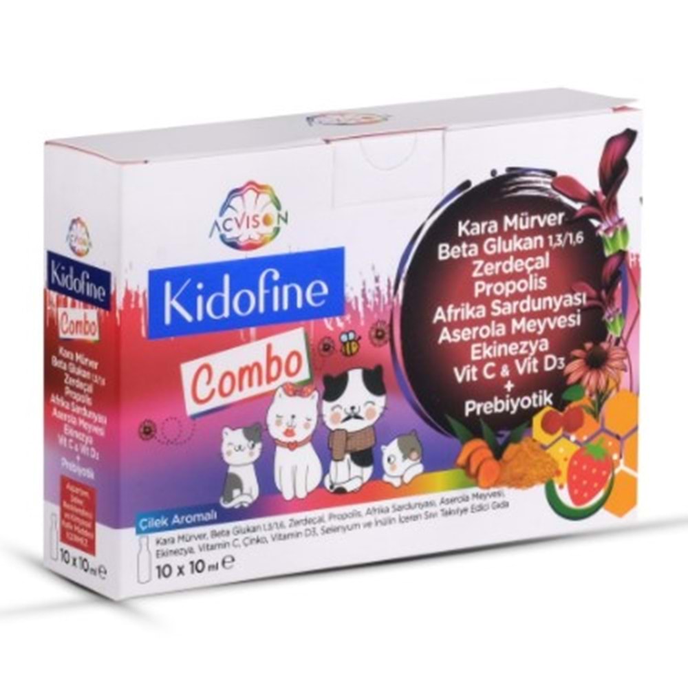 KİDOFİNE COMBO ÇİLEK AROMALI 10 FLAKON