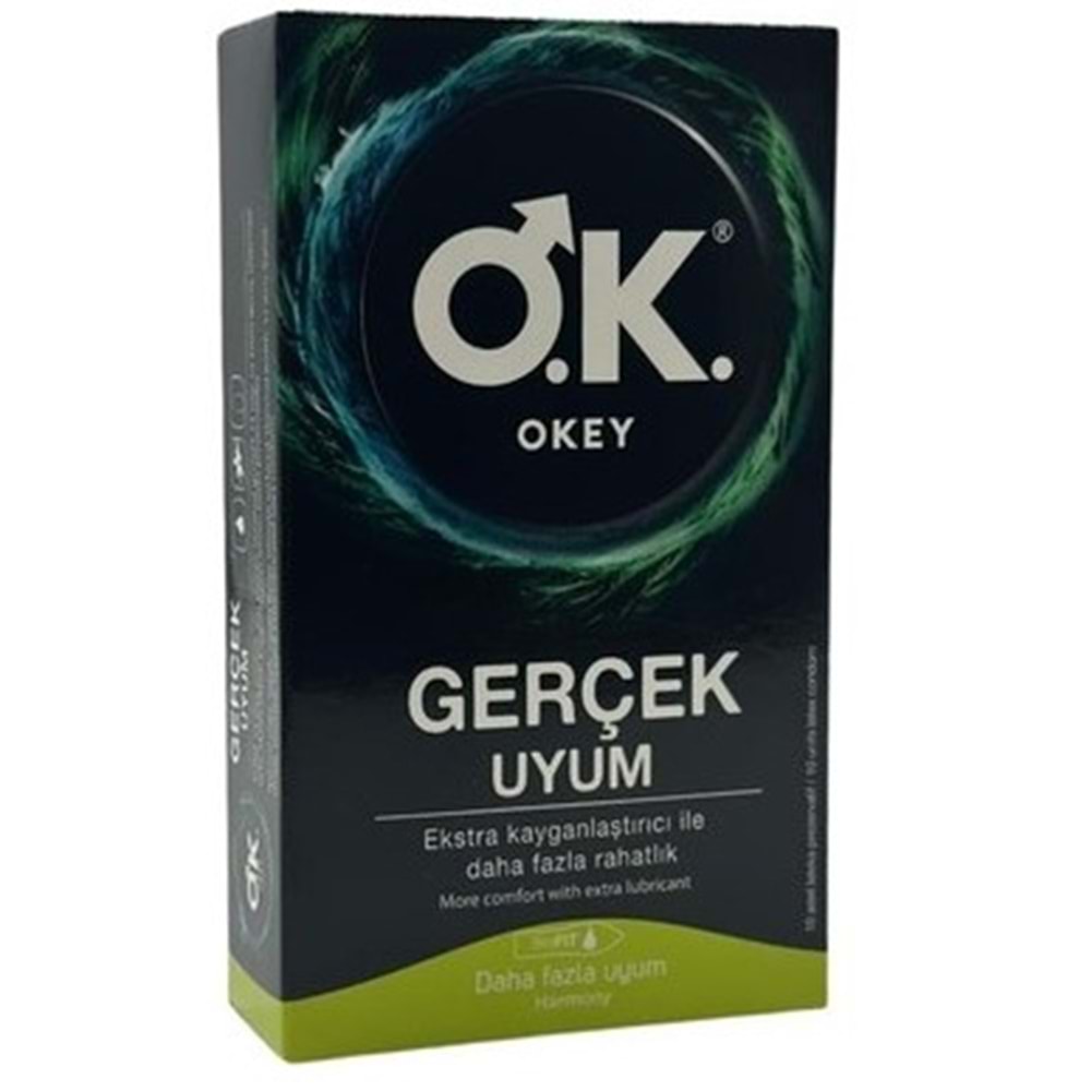 OKEY GERÇEK UYUM PREZERVATİF 10 ADET
