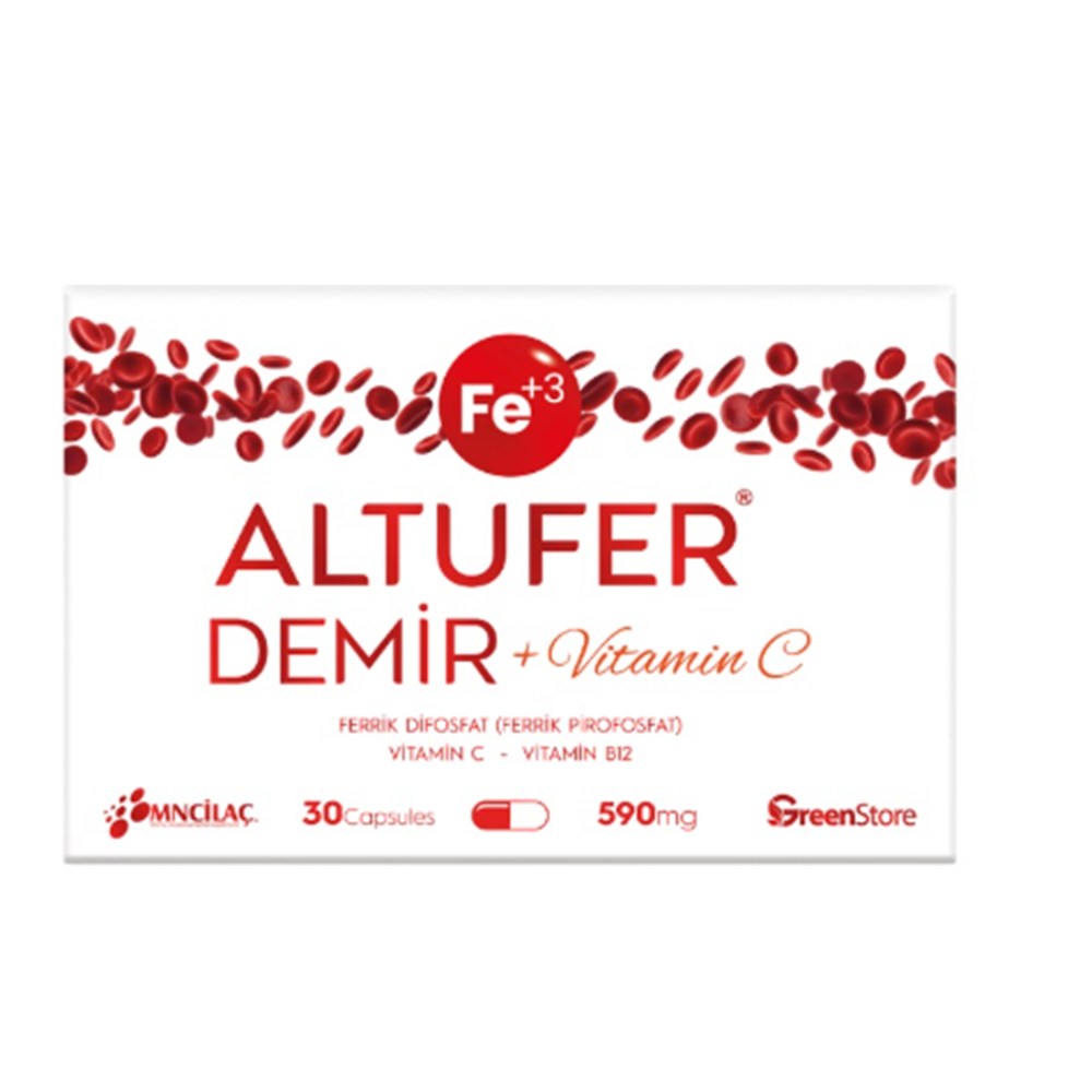 ALTUFER DEMİR + VİTAMİN C 30 KAPSÜL