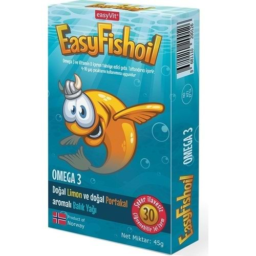 EASYFİSHOİL OMEGA 3 ÇİĞNENEBİLİR JEL FORM 30 TABLET