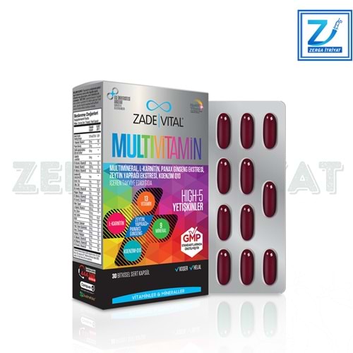 ZADE VİTAL MULTİVİTAMİN 30 TABLET