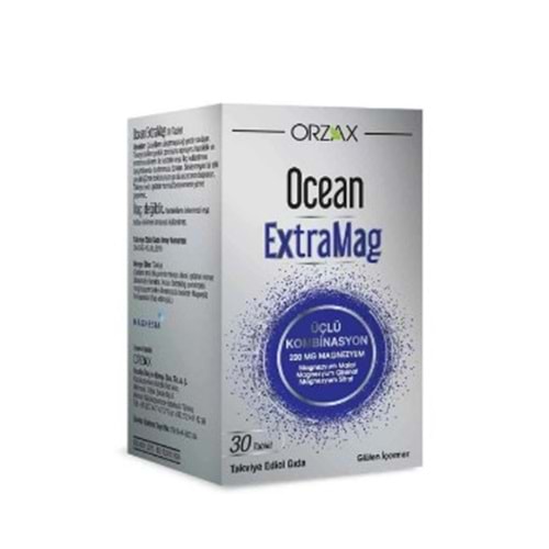OCEAN EXTRAMAG MAGNEZYUM 30 TABLET ÜÇLÜ KOMBİNASYON