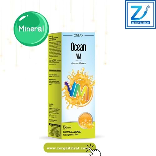 OCEAN VM ŞURUP 150 ML VİTAMİN MİNERAL PORTAKAL AROMALI