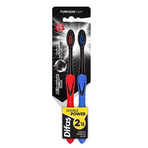 DİFAŞ DOUBLE POWER 2 Lİ DİŞ FIRÇASI ORTA
