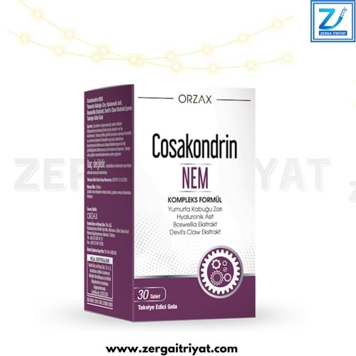 OCEAN ORZAX COSAKONDRİN NEM 30 TABLET ( YUMURTA KABUĞU ZARI )